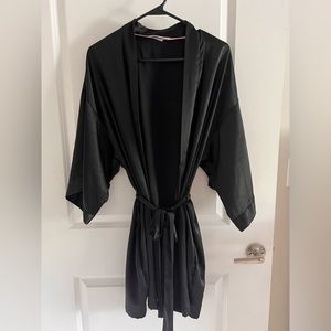 Victoria Secret Black Silk Kimono